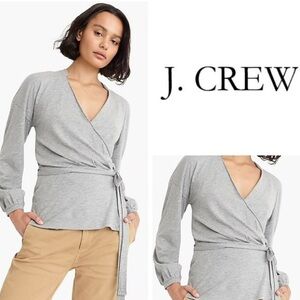 NWOT J. Crew Women Wrap top with collar